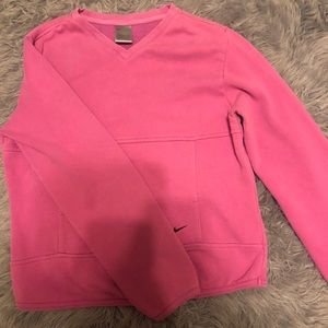 Y2K pink Nike cropped hoodie